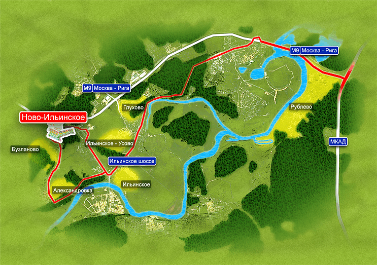 Карта ильинское усово